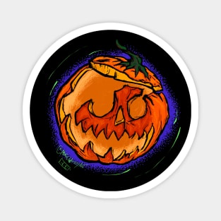 Cracked Skull Jack O’ Lantern Magnet